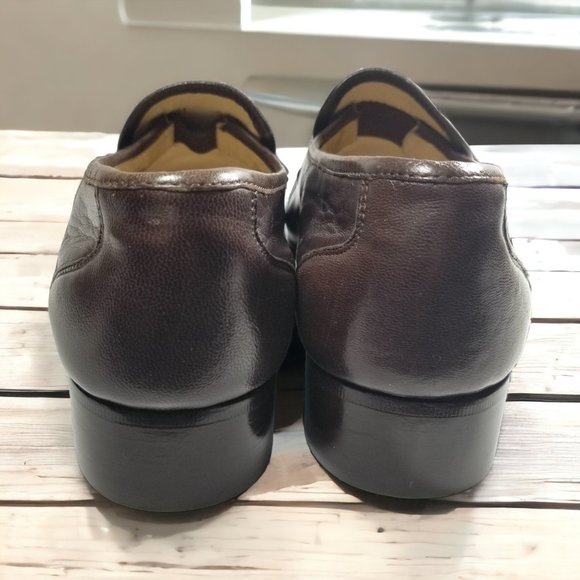 Italian Dress Loafers Handmade Hand-Stitched Calzoleria Toscana Venetian S-9 1/2 - Picture 3 of 15